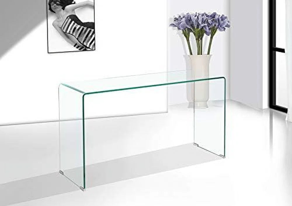 Clear Glass Narrow Console Table R87525