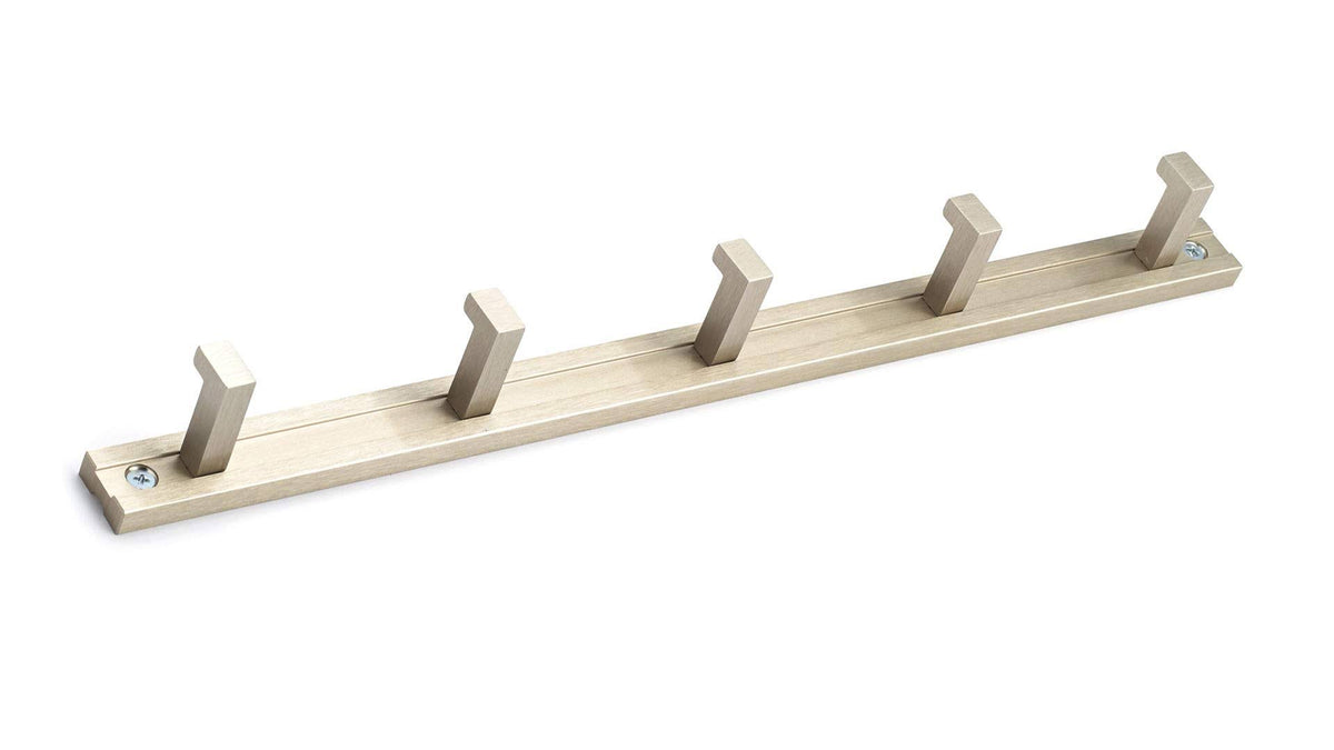 Robe Hook Rack with 5 Hooks Brushed Nickel B59378