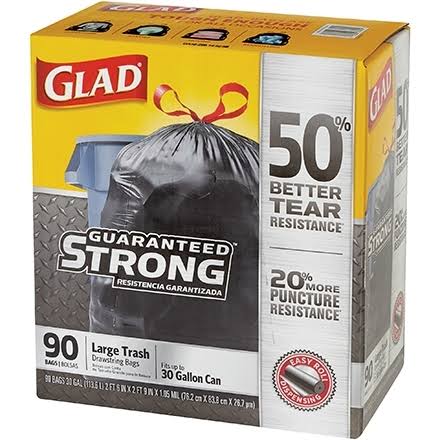 Drawstring Trash Bags 30x22 x 32x22 x 1.1mil (90 Per/Case) E8093
