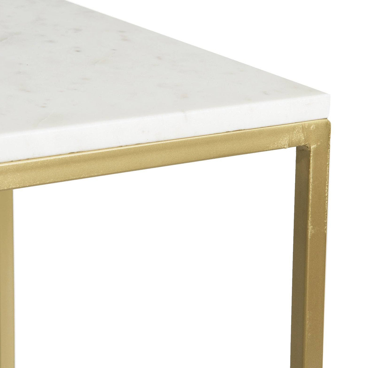 Marble Black Square Accent Table Y25328