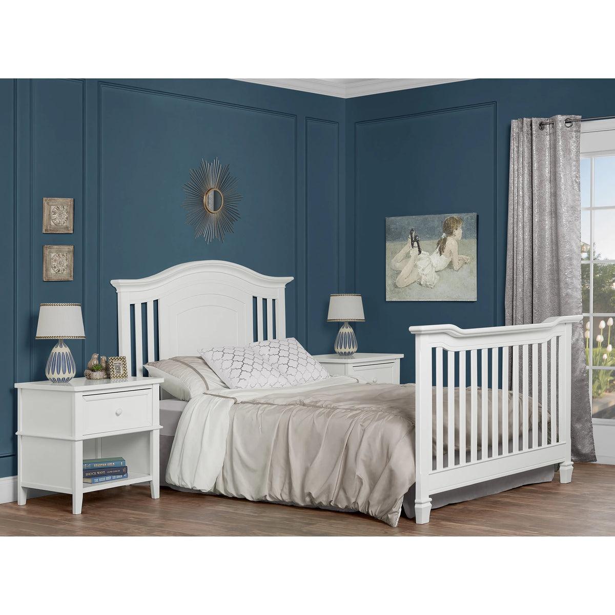 White 5-in-1 Convertible Crib D8233