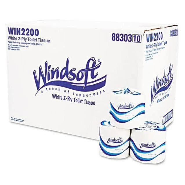 Single Roll Bath Tissue, 500 Sheets/Roll, 96 Rolls/Carton H9404