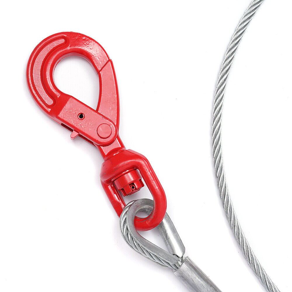 3/8" x 100" Steel Core Wire Rope Winch Cable with Swivel Hook T4250