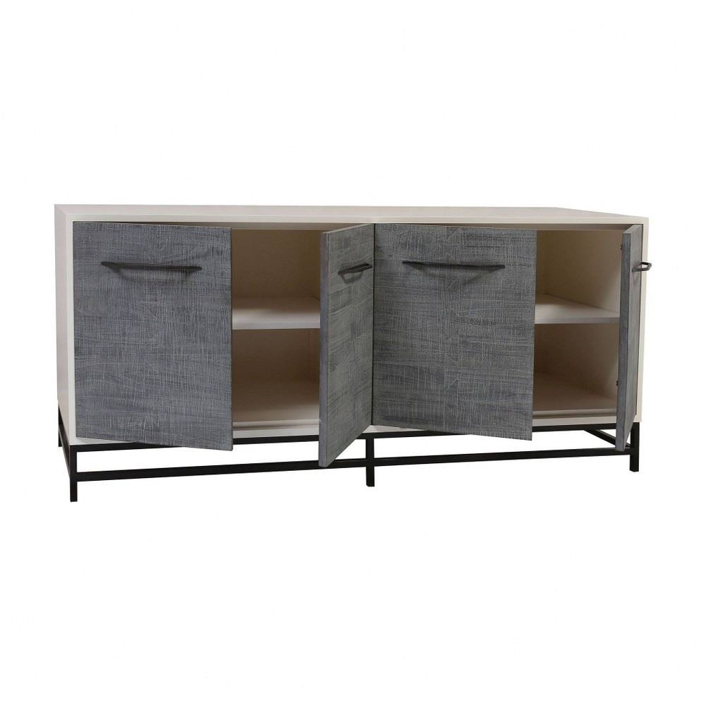 Grey Four Door Buffet Table G106