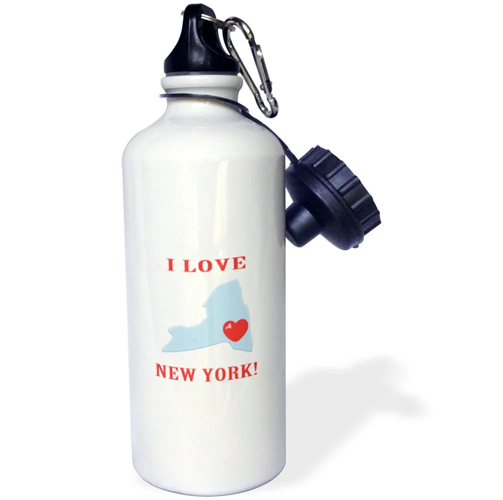 Red, Blue, and White Straw Water Bottle, 21-ounce U179