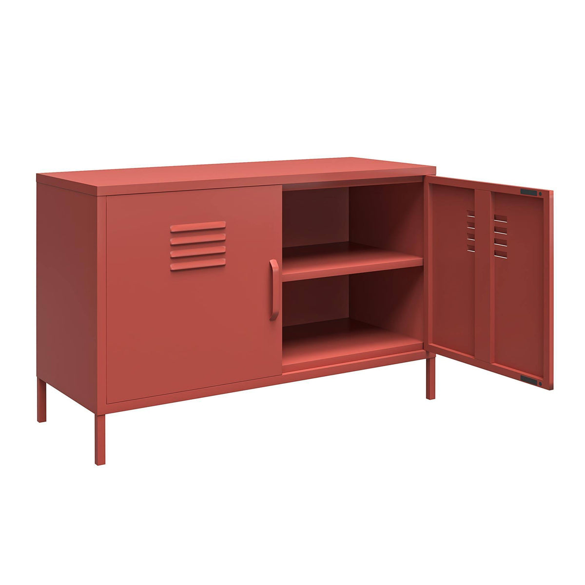2 Door Metal Accent Cabinet, Terracotta X935