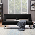 Black Pu Futon Sofa Bed S522