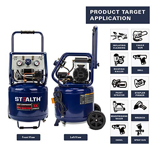 12 Gallon Ultra Quiet Oil-Free Air Compressor I6720