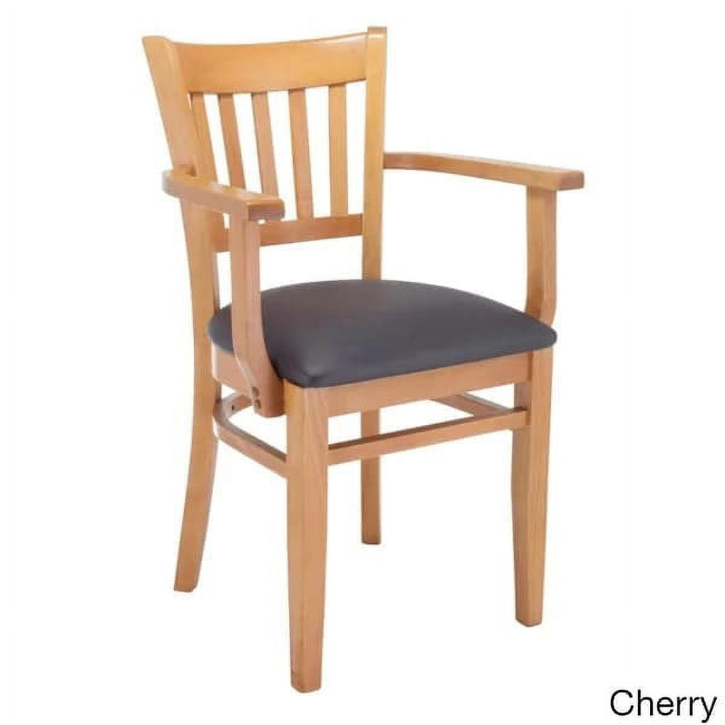 Natural and Black Beechwood Dining Arm Chair J358