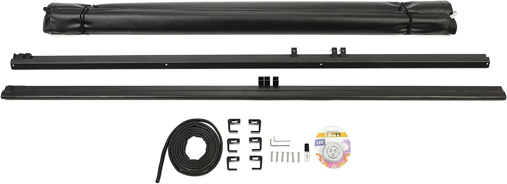 Soft Roll-up Truck Tonneau Cover with 6.5' Bed Black Sailcloth M436373