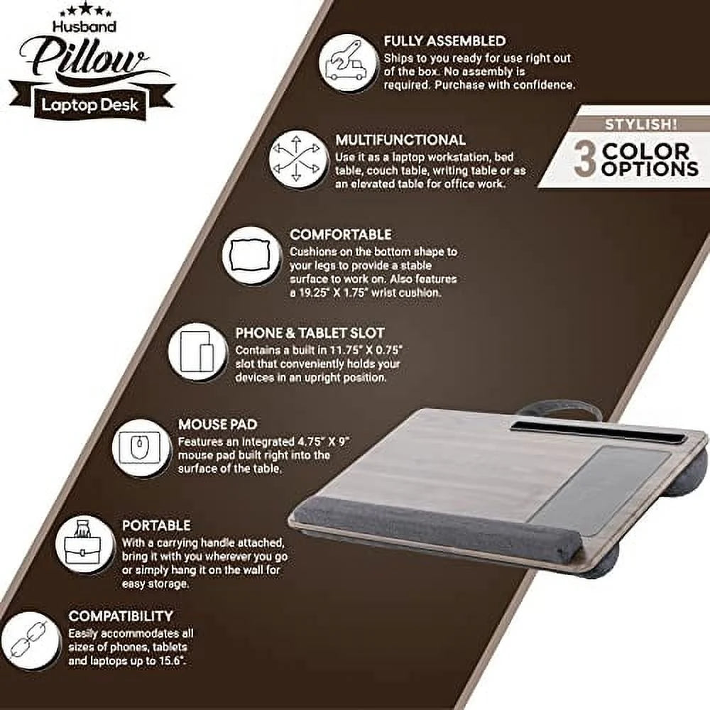 Adjustable Portable Wood Laptop Bed Tray L7454