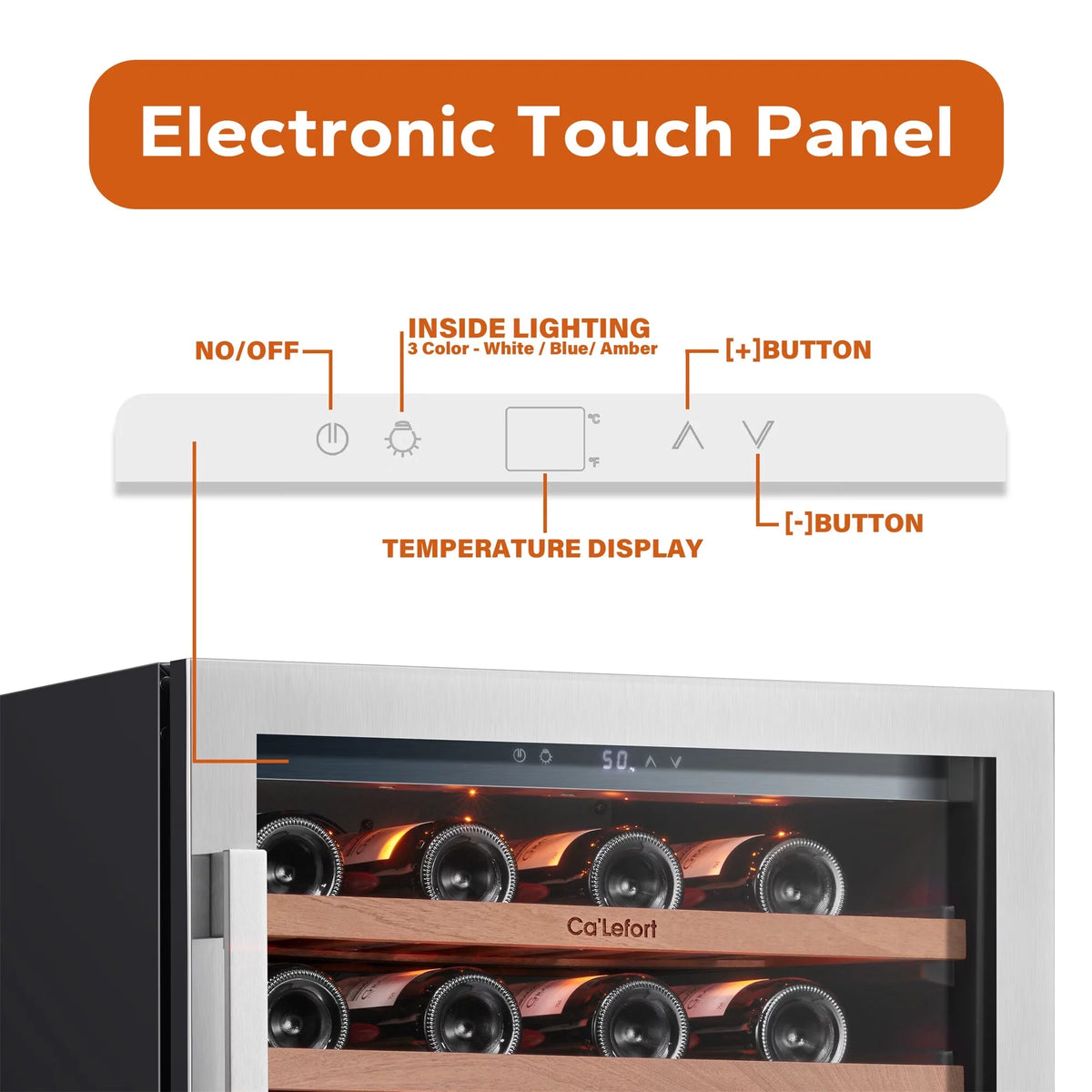 24 inch 54 Bottle Dual Zone Wine Cooler Refrigerator with Stainless Steel frame X423650