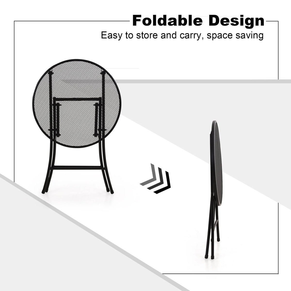 3 Pieces Metal Folding Bistro Set M6717