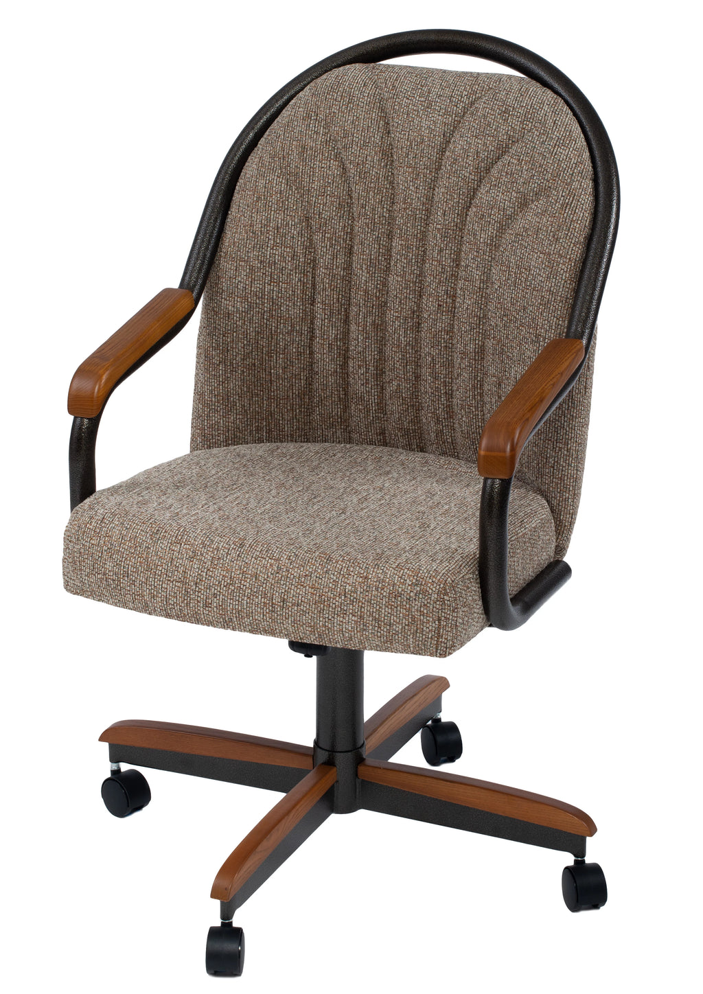 Casual Dining Chair with Tilt Rolling and Swivel A536