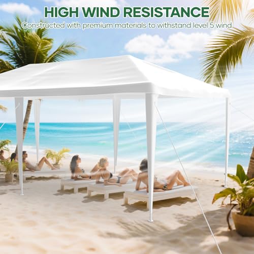 10'x30' White Party Tent with 8 Removable Sidewalls N13292