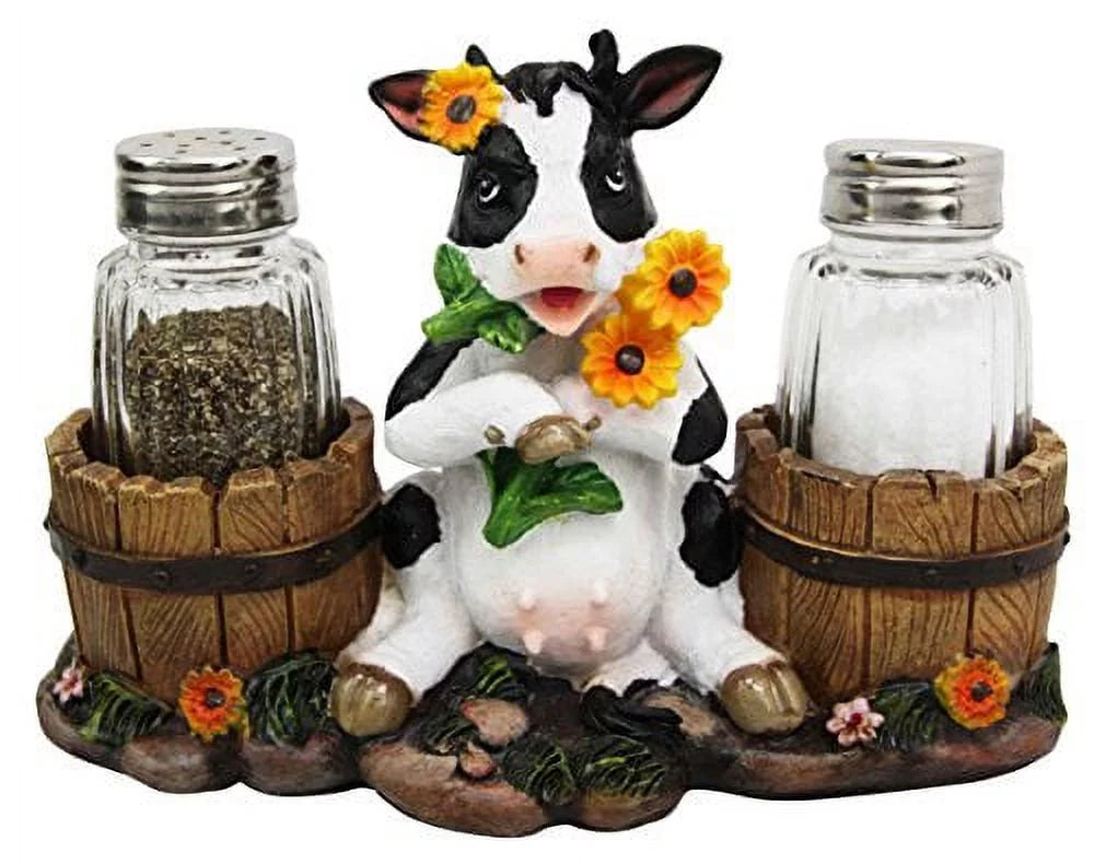 Sunflower Cow Salt And Pepper Shakers Set K691466