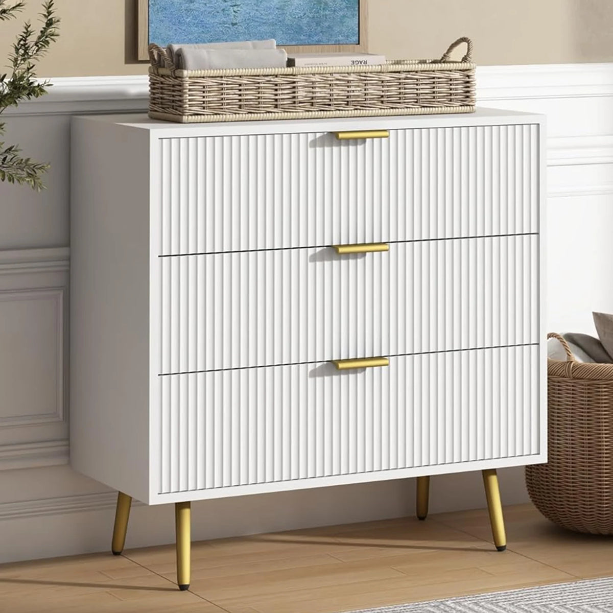 Modern 6 Drawer Wood Dresser O931414
