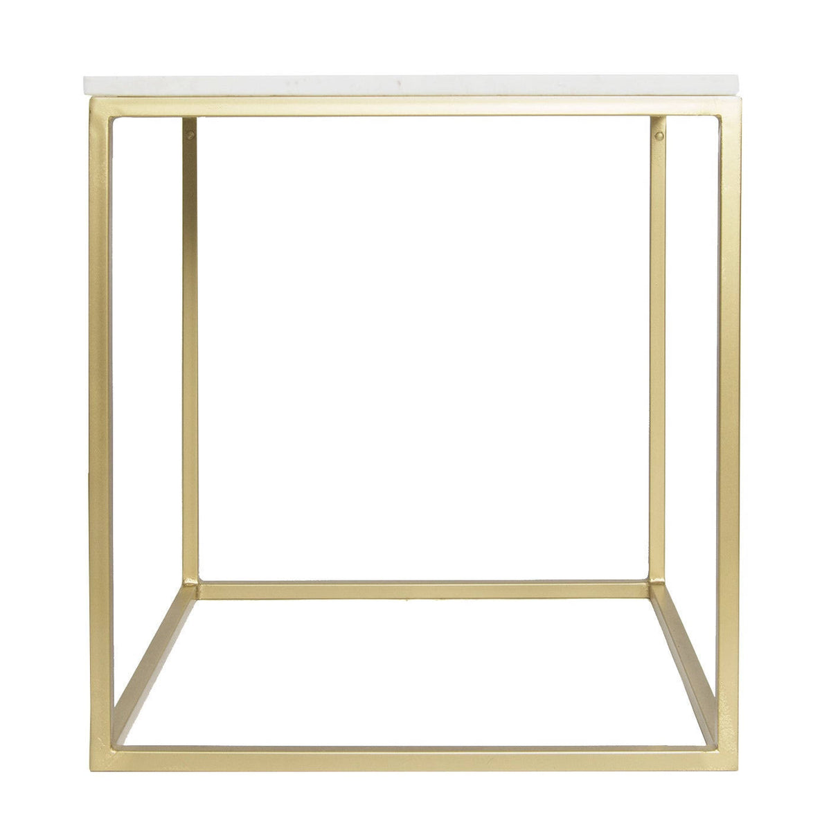 Marble Black Square Accent Table Y25328