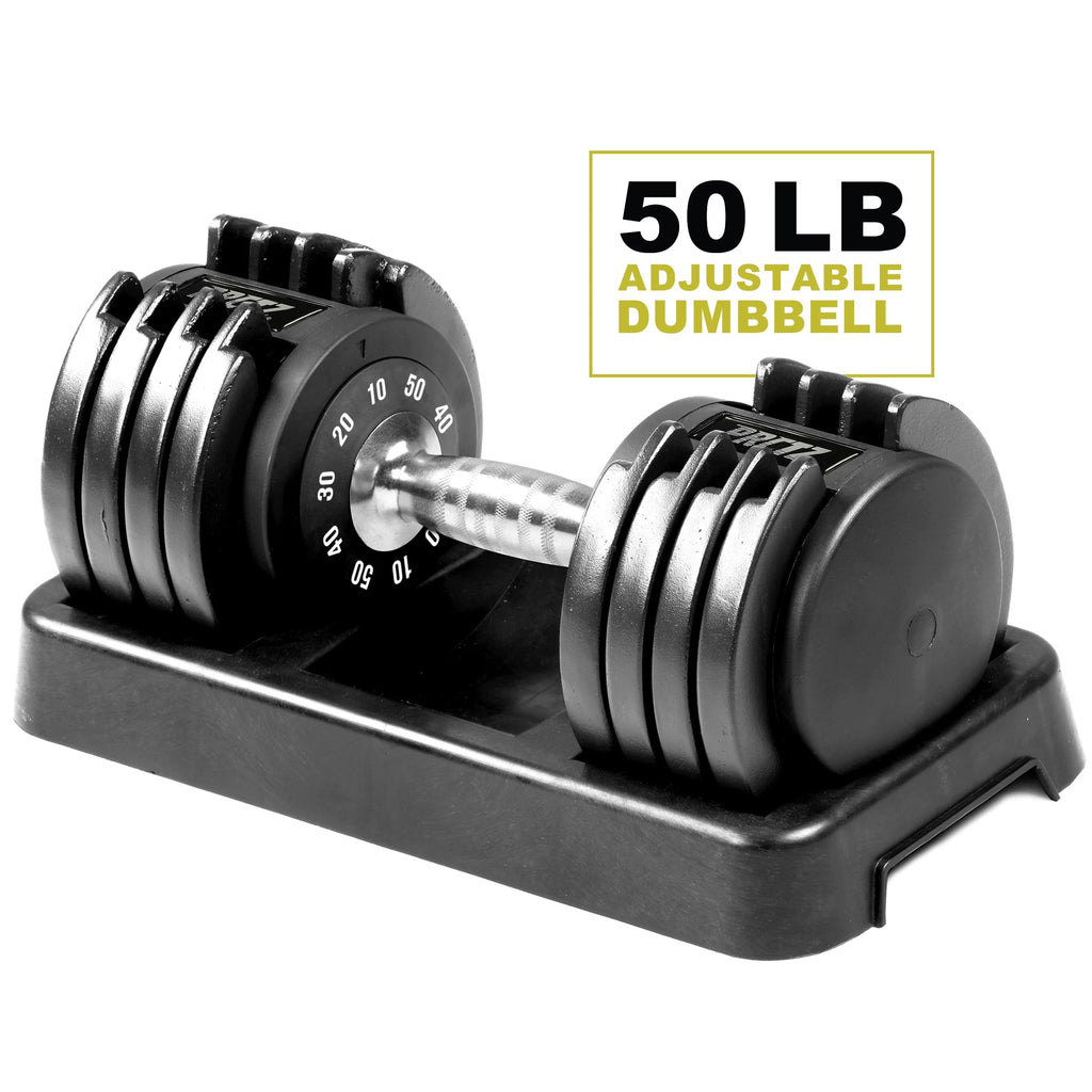10-50 lb Adjustable Dumbbell, Black B35408