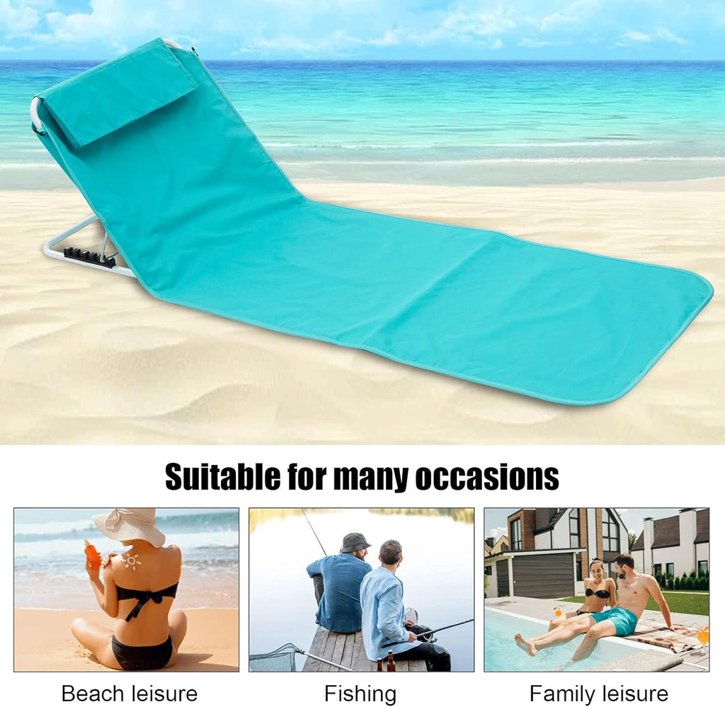 Aqua Blue Folding Lightweight Beach Chairs V378
