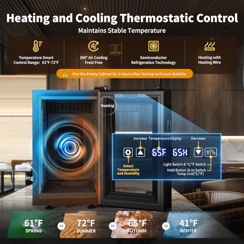 23L Electric Cigar Humidor with Digital Hygrometer D5800