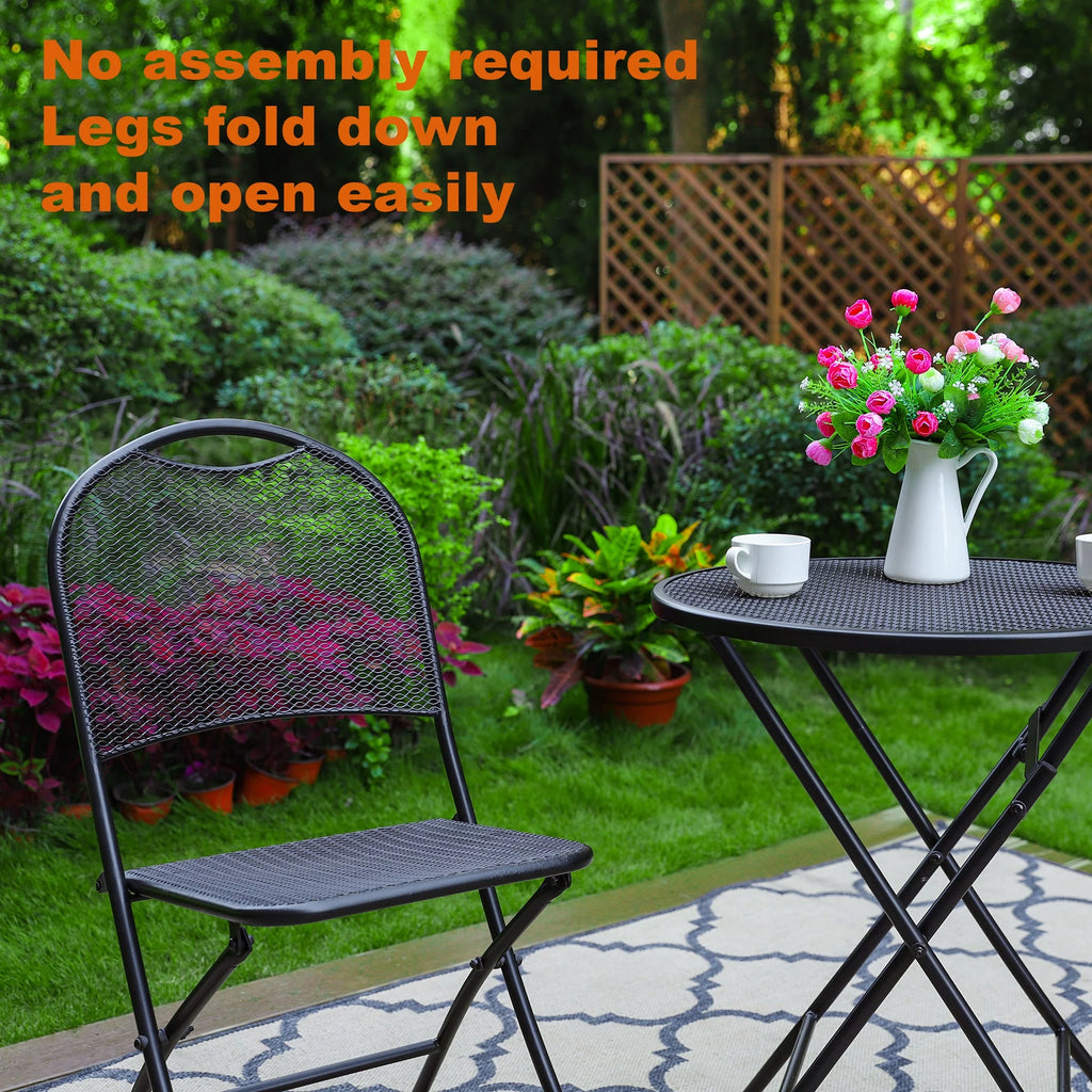 3 Pieces Metal Folding Bistro Set M6717