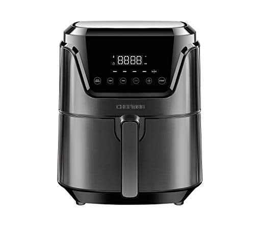 6 Quart Dual Basket Air Fryer Oven with Easy View Windows, Nonstick Frying Baskets - Black D2564