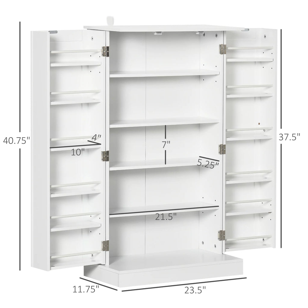 White 2 Door Storage Cabinet with Adjustable Shelves P474975