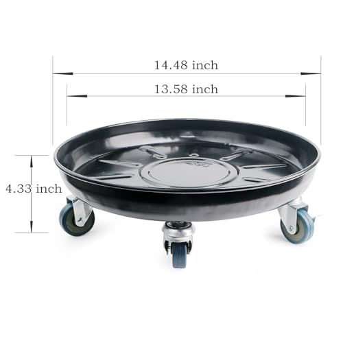 20" 2Pack Metal Plant Caddy with Wheels Lockable Casters U856720