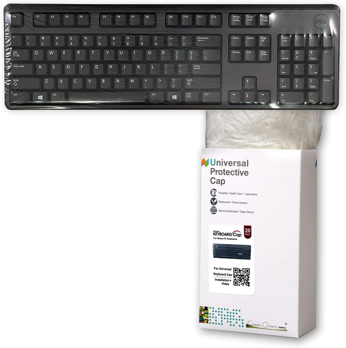 20 Pack Universal Flat Keyboard Cap Cover F3942