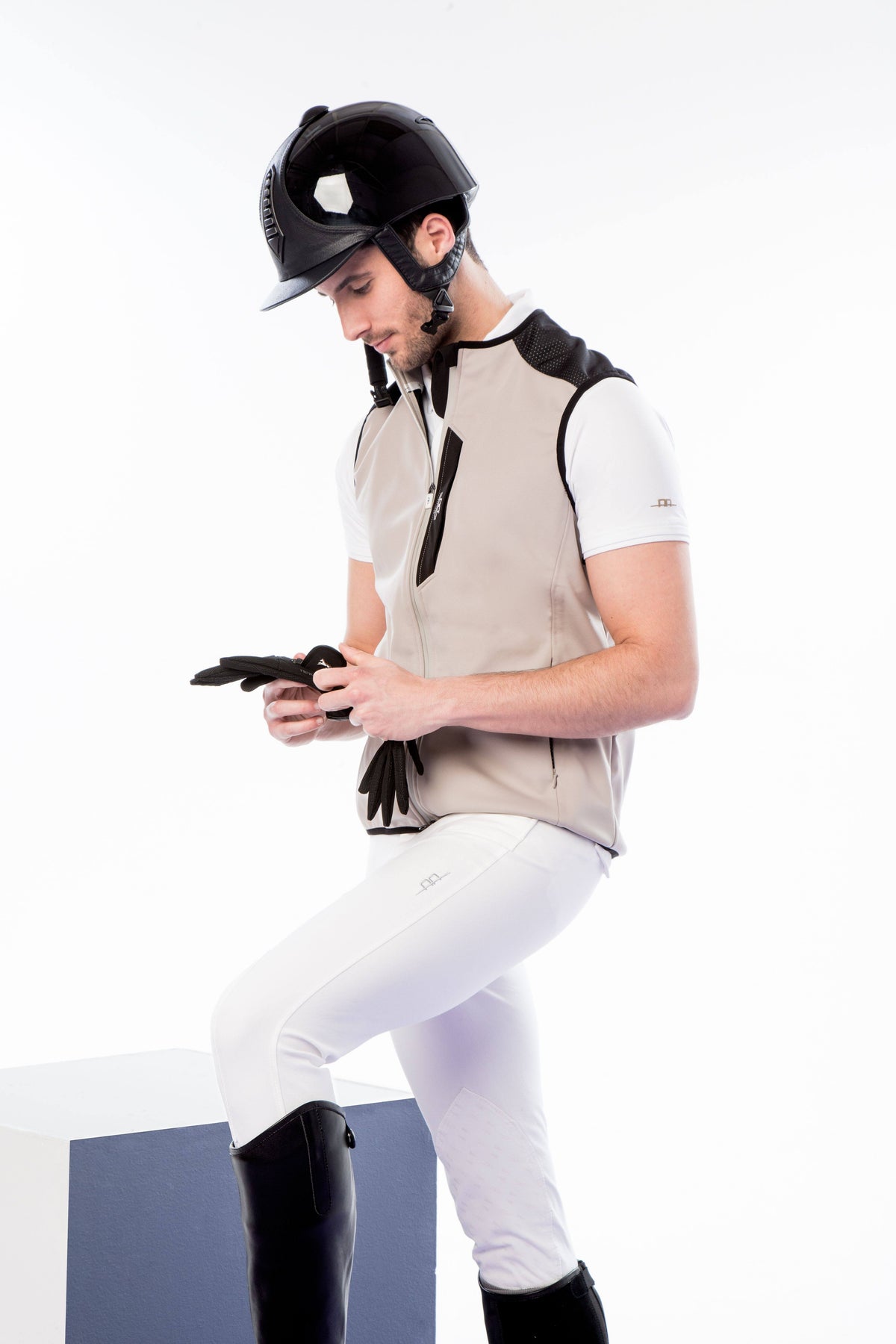 White Silicon Knee Patch Breech Q8793
