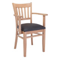 Natural and Black Beechwood Dining Arm Chair J358