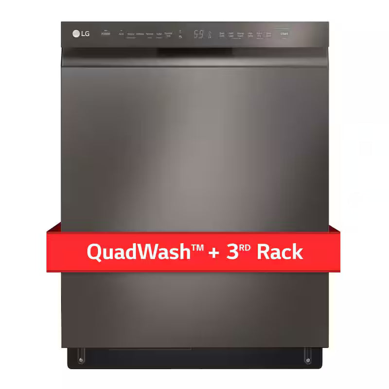 Black Stainless Steel Front Control Dishwasher Y285