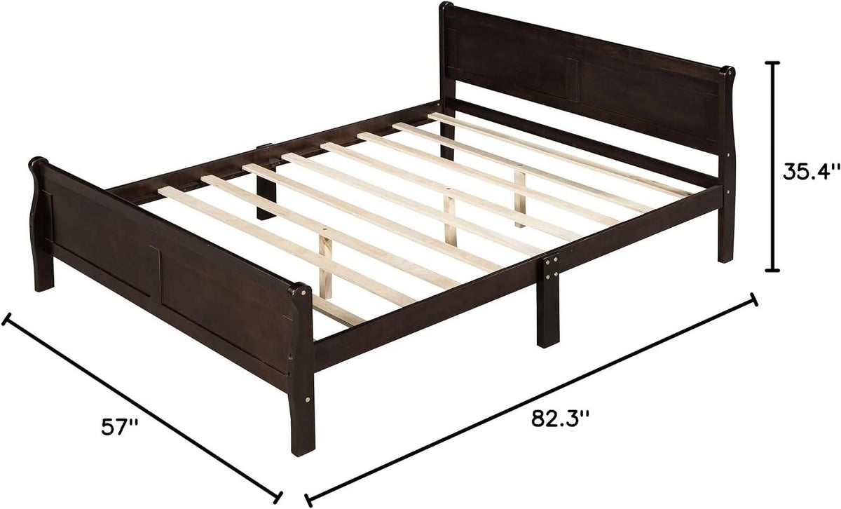 Full Platform Bed Frame with Headboard and Footboard A19667