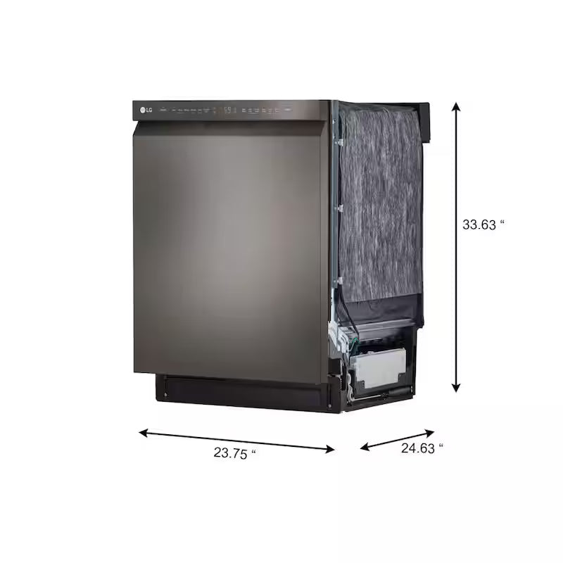 Black Stainless Steel Front Control Dishwasher Y285
