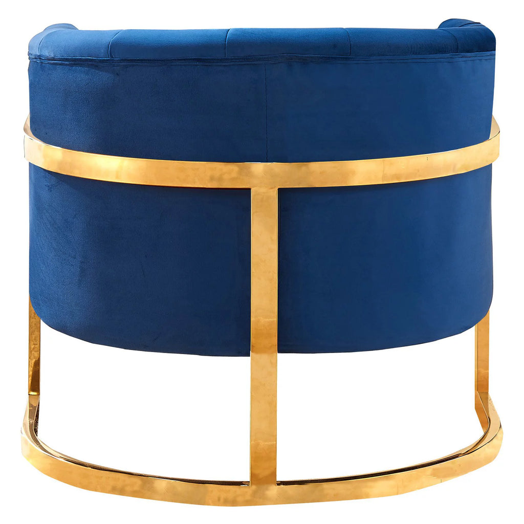 Green Velvet Accent Chair with Stainless Steel Base Z90284