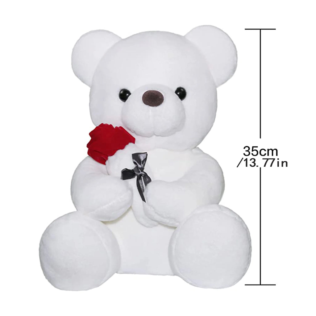 Teddy Bear Plush Stuffed Animal with Rose W83551