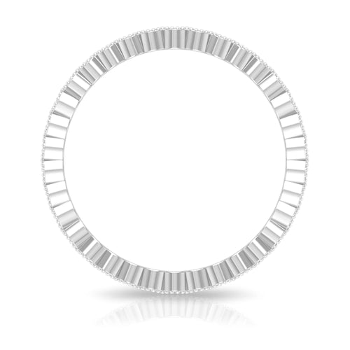 1.5 CT Lab Created Blue Sapphire Full Eternity Ring in 925 Sterling Silver P72233