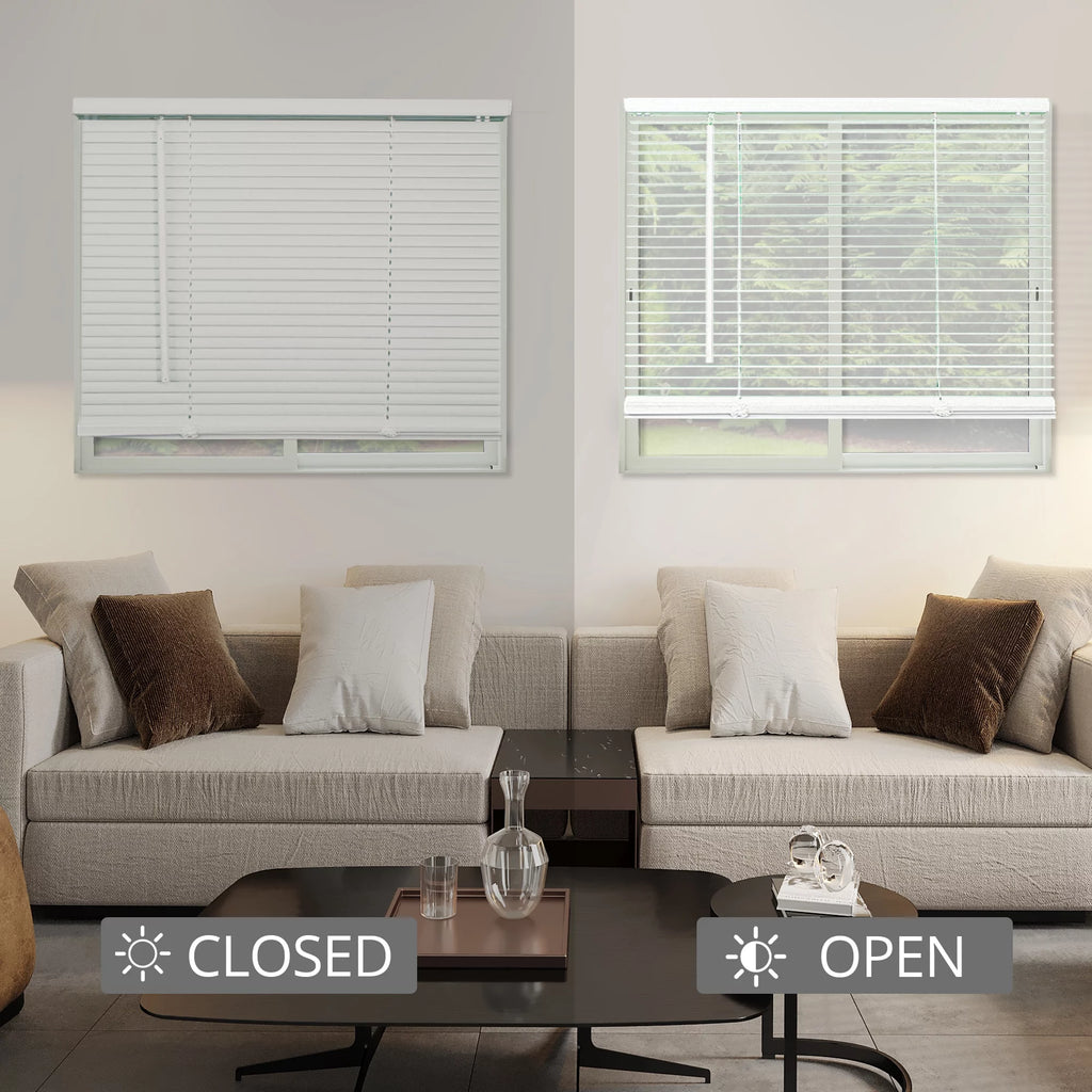 Cordless 1-Inch Vinyl Mini Blinds Gloss White 70"W X 48"H X2793