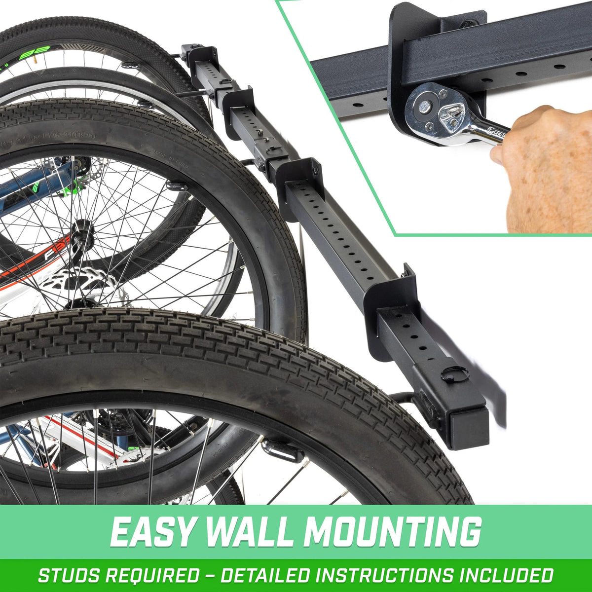 Wall Mounted Bike Rack for 4 to 6 Bicycles G53238