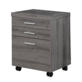 3 Drawer File Cabinet in Dark Taupe A9175