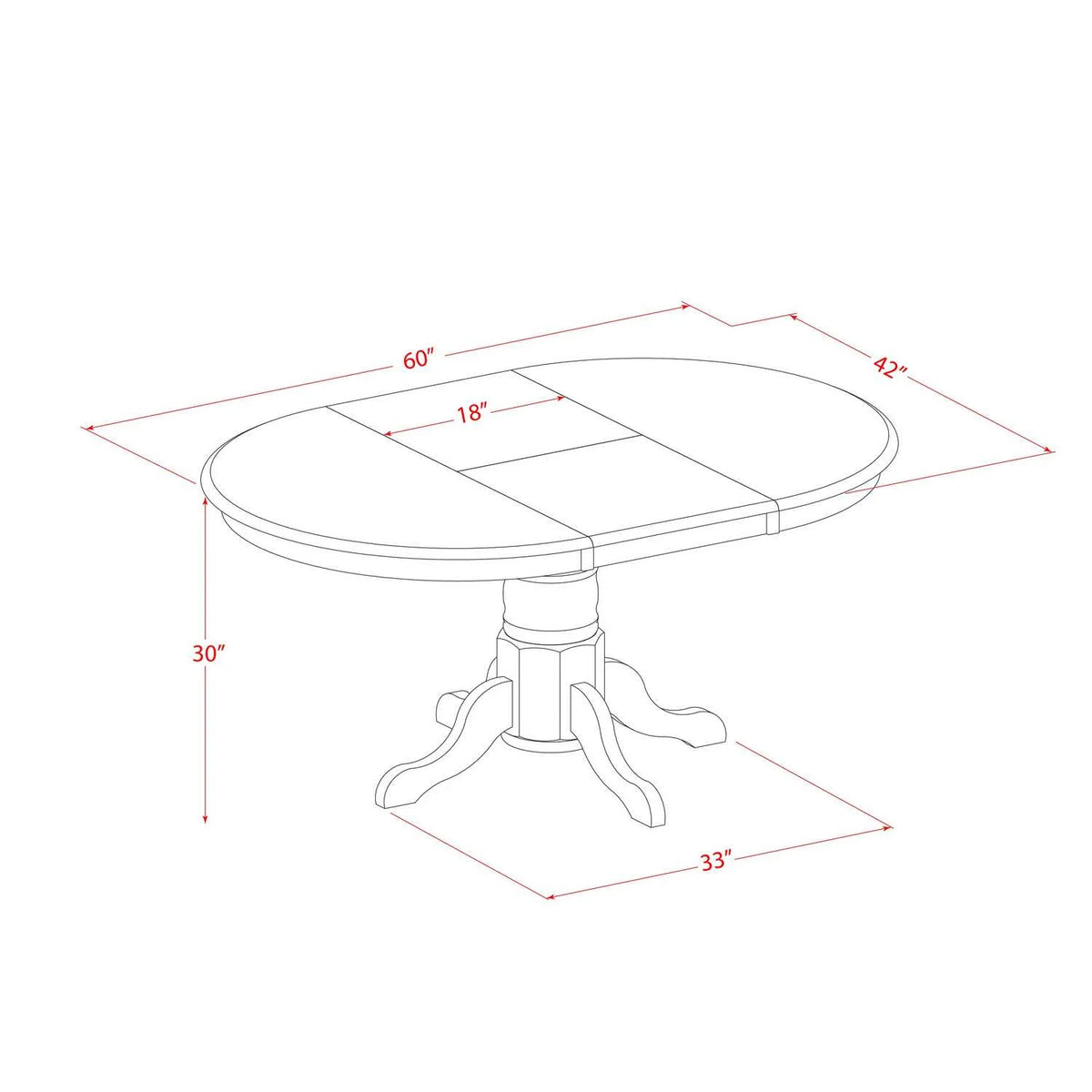 5 Piece Oak Dining Room Set with Oval Table and 4 Chairs M4583