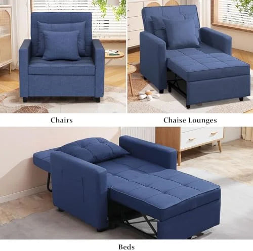 White Convertible Chair Bed O283499