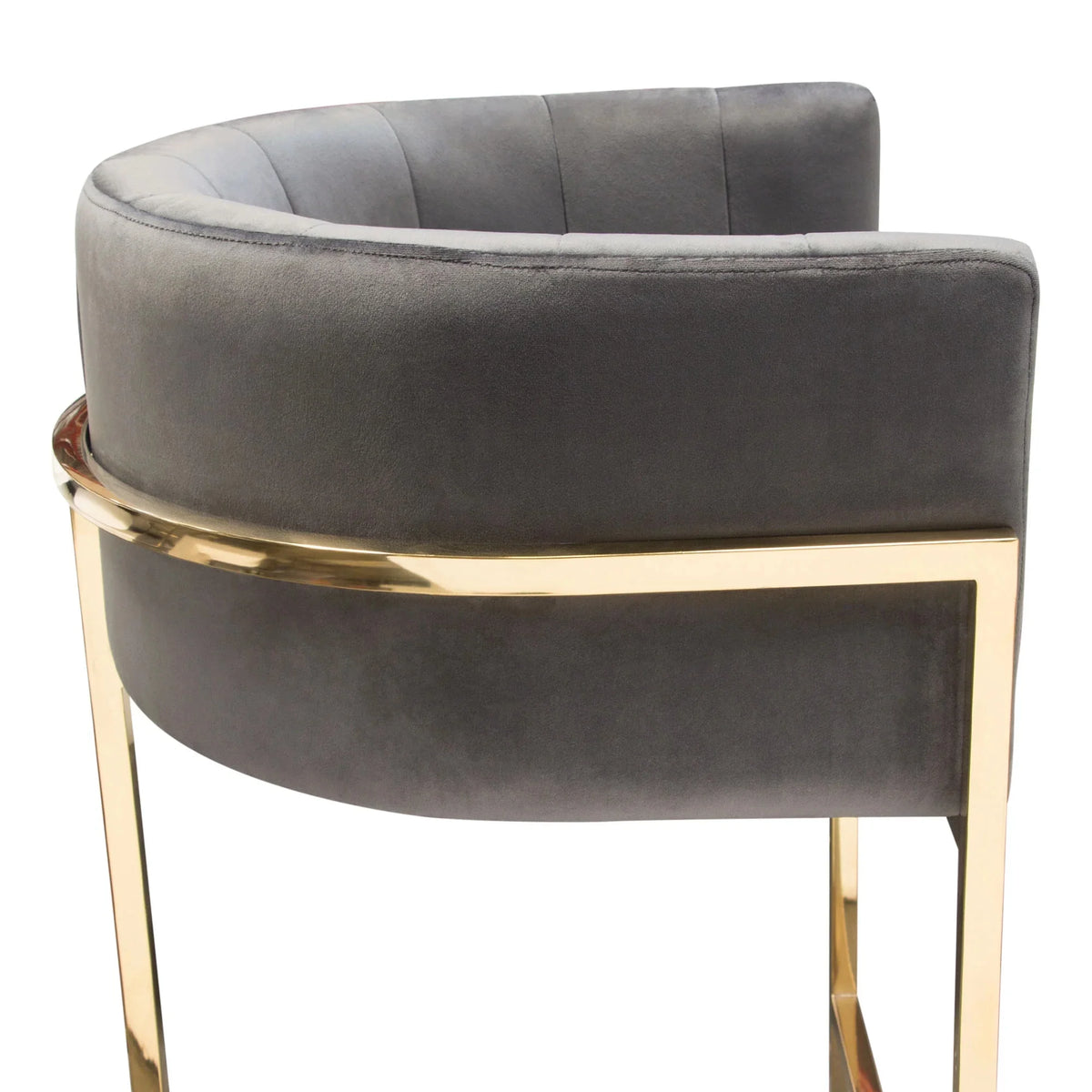 Grey Velvet Bar Height Chair O799164