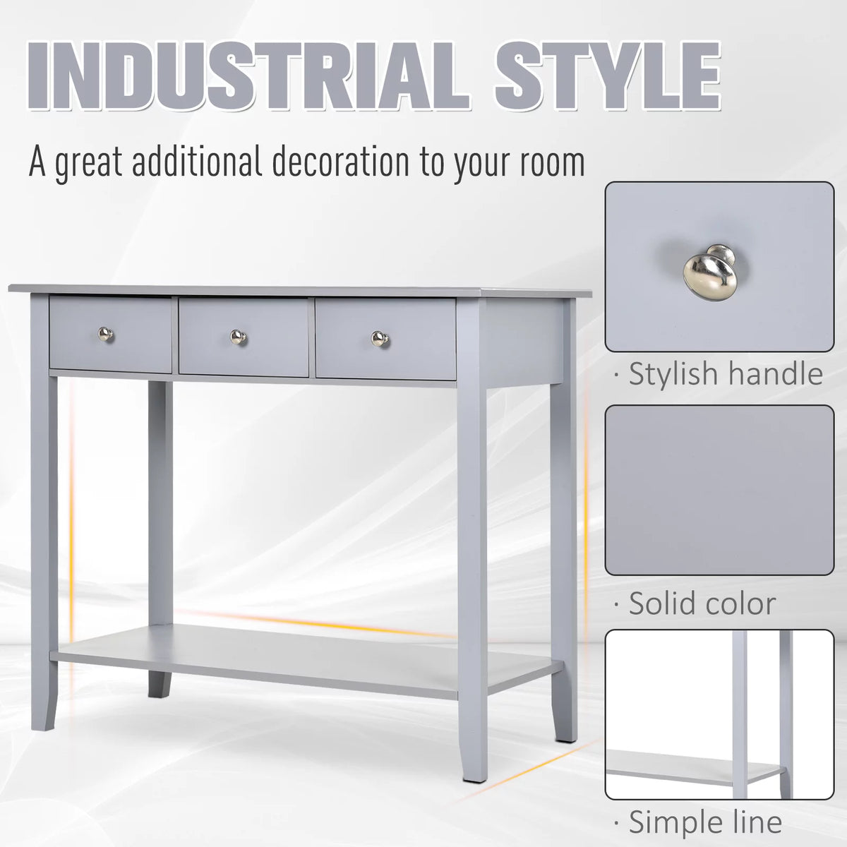 Console Table with Drawer and Bottom Shelf I290