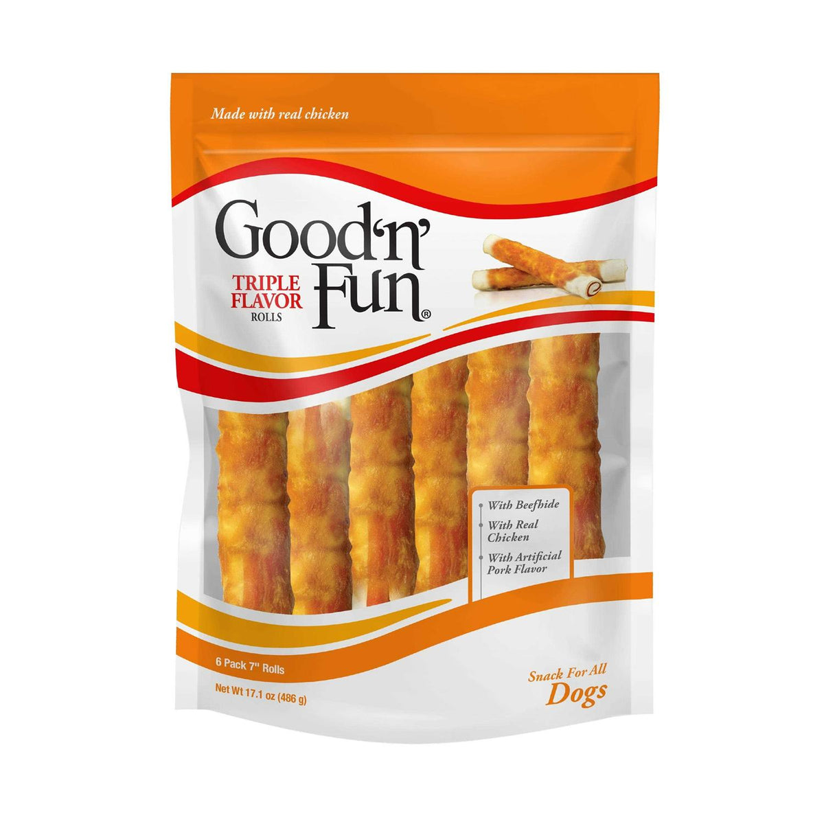 Healthy Hide Good N Fun Triple Flavor Rolls V59676