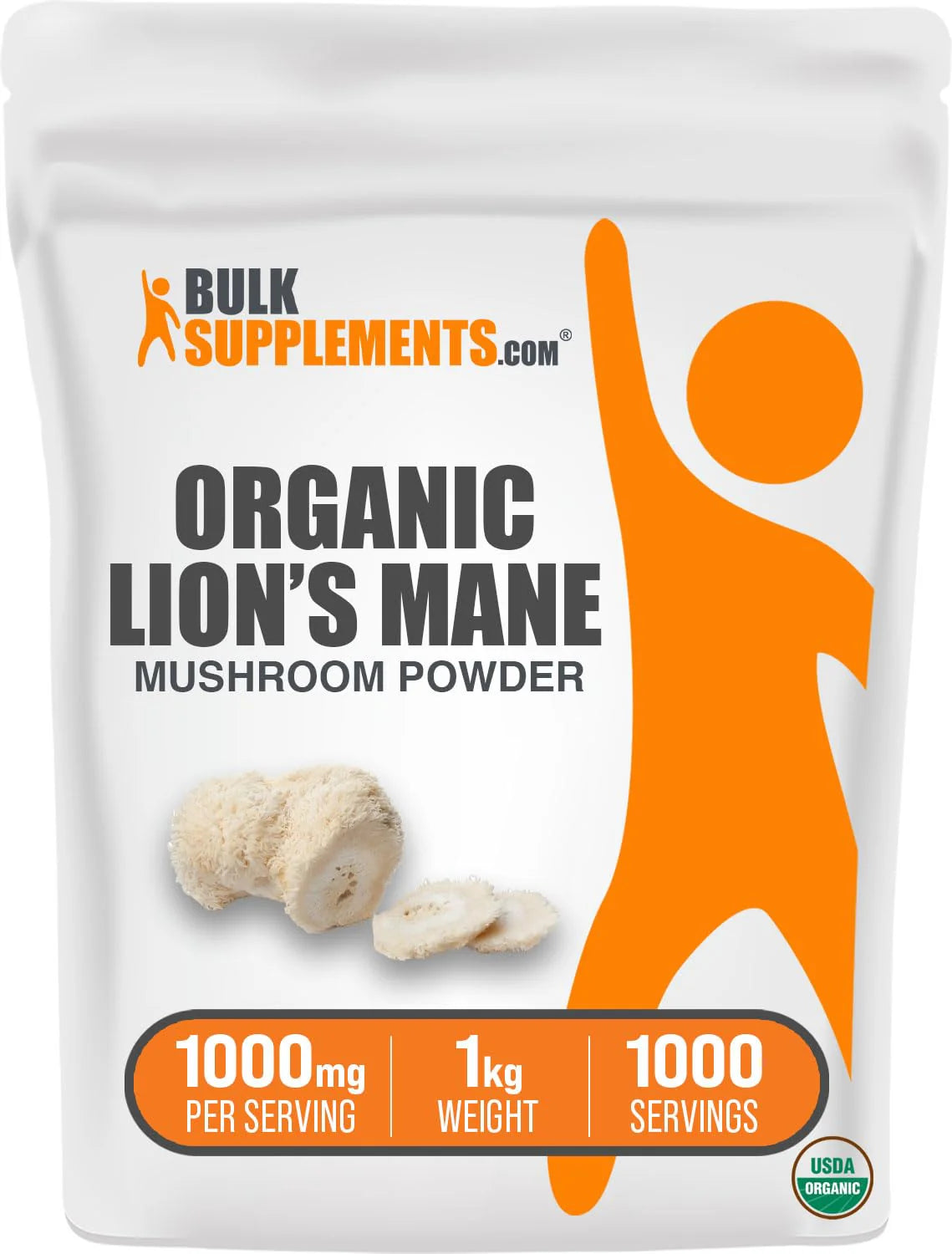 Organic Lions Mane Mushroom Powder, 1000mg, 1kg G110