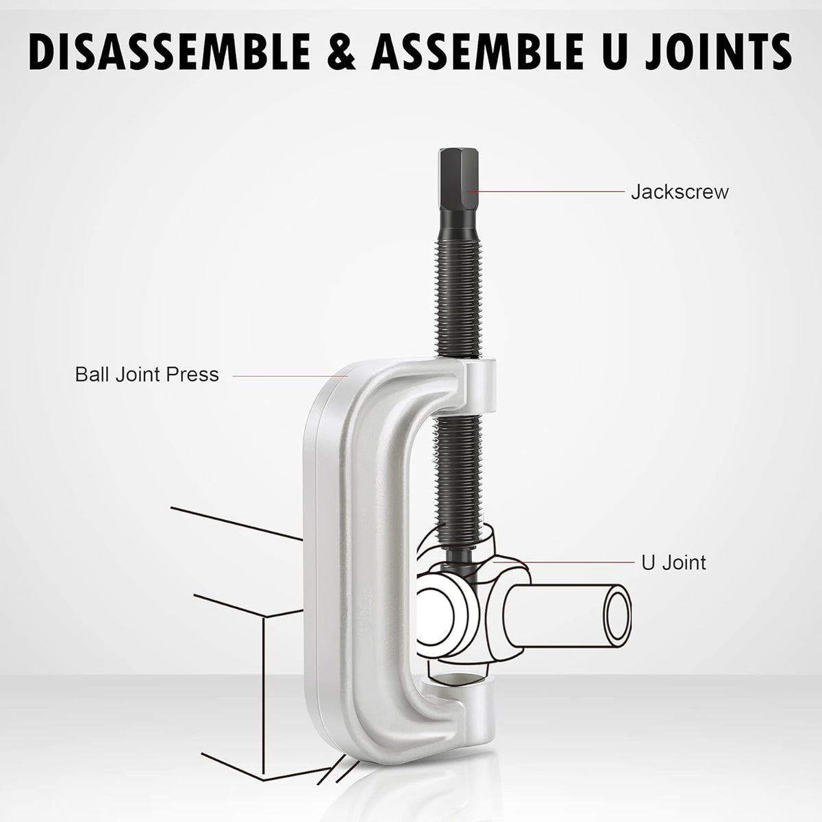 Ball Joint Press & U Joint Removal Tool Kit with 4x4 Adapters D11358