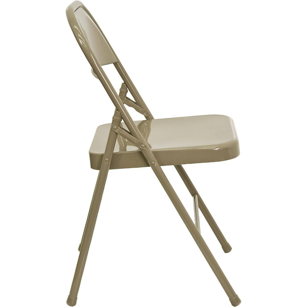 Beige Metal Folding Chairs R431