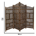 Wood Room Divider 4 Panel Carved Screen A1818